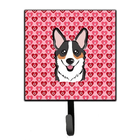 Carolines Treasures Tricolor Corgi Hearts Leash or Key Holder BB5325SH4
